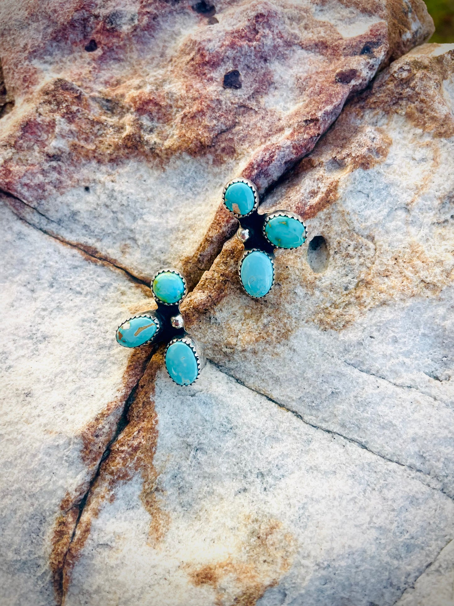 Dry Creek mine small cluster stud earrings.