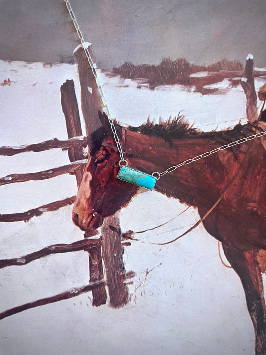 Kingman bar necklace